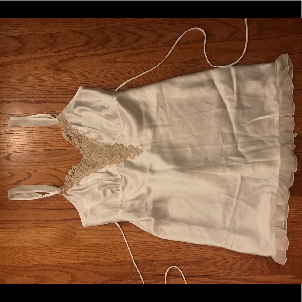 White bridal nightgown